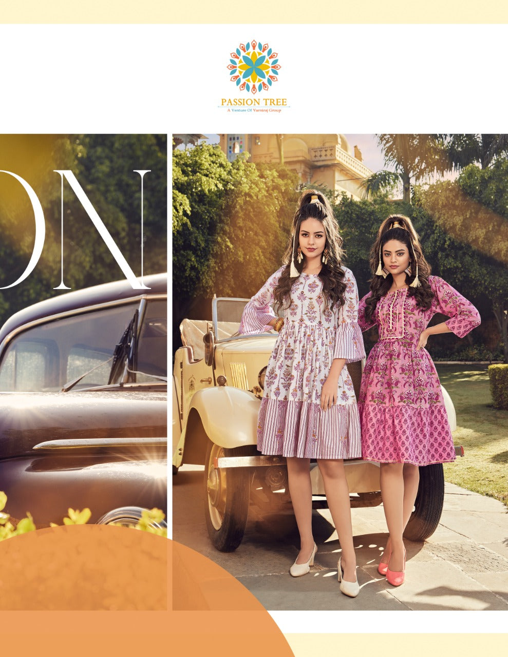 Lavender & White Printed Dress