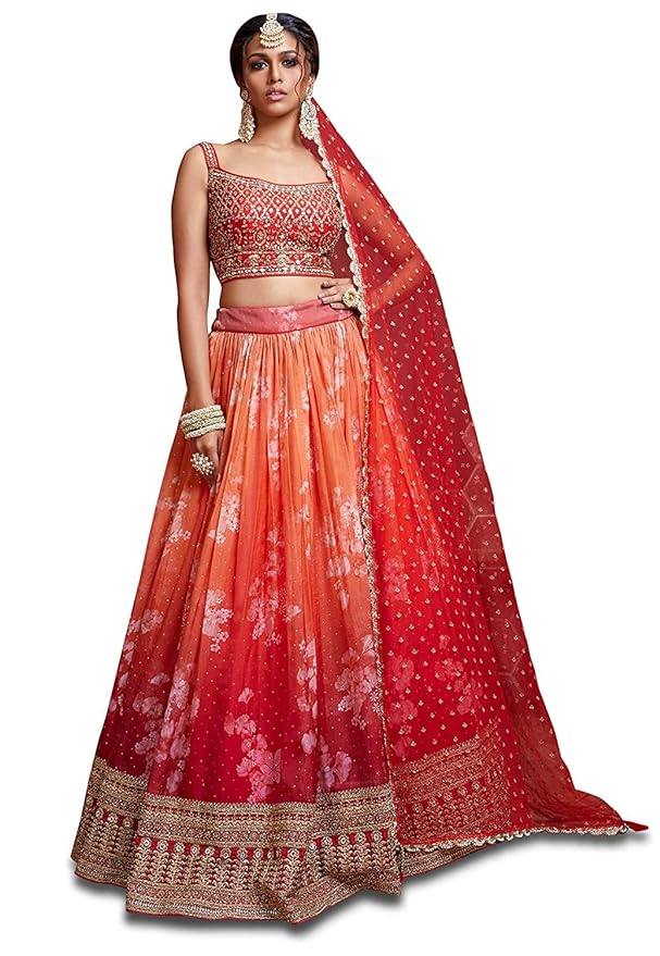 Embellished Lehenga Flared & Choli Set with Dupatta
