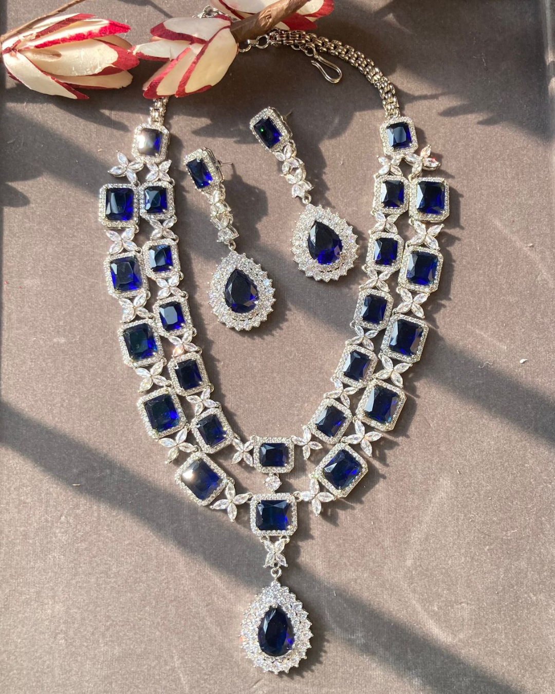 Bridal Wear American Diamond Layer Set