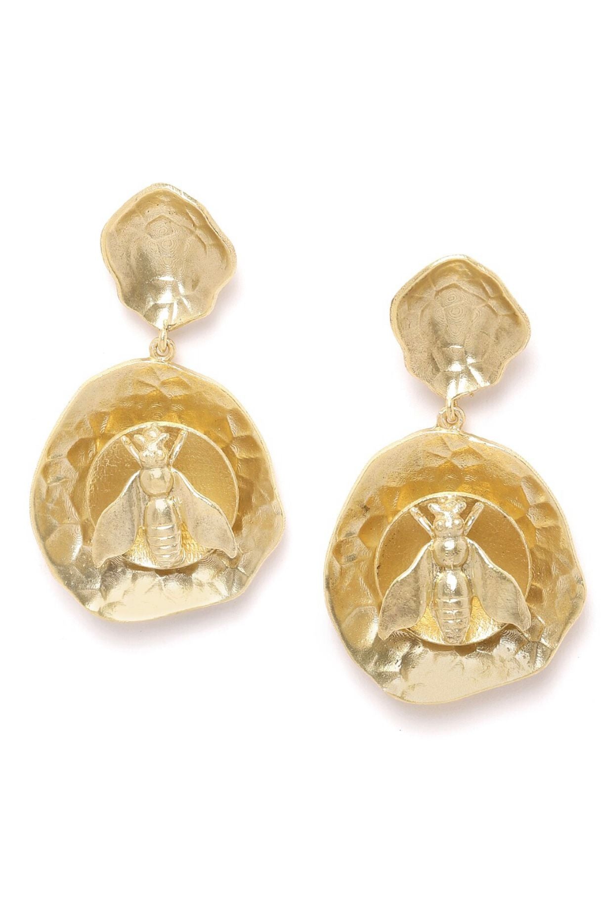 Nature Collection Honey Bee, Gold Plated Earring
