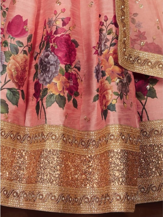 Printed Lehenga & Blouse With Dupatta