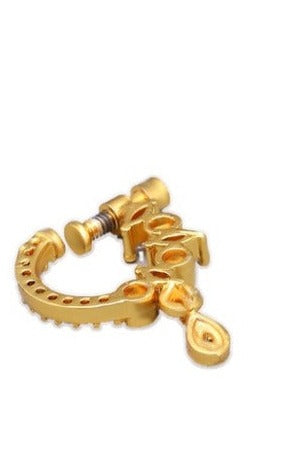 Gold-Plated AD-Studded Nose Ring