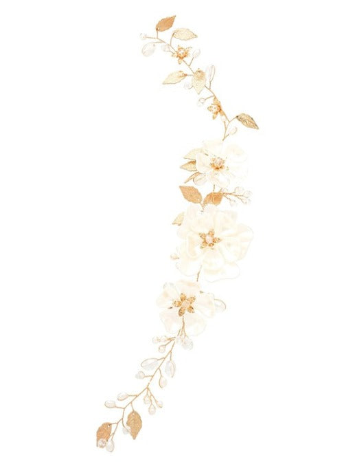 Women White & Gold-Toned Embellished Tiara