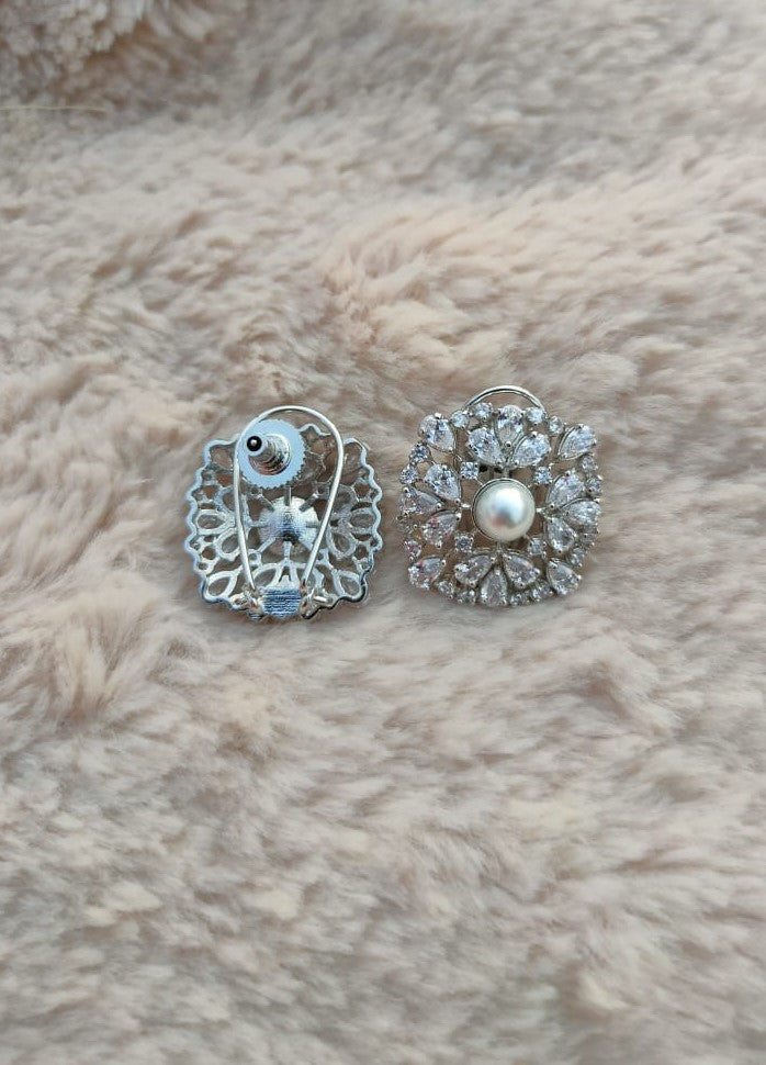 Pearl And Crystal Studs