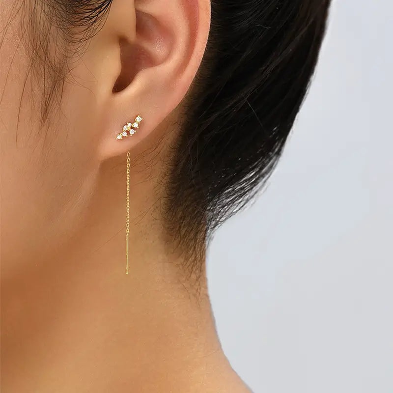 14K Gold Plated Threader Earrings