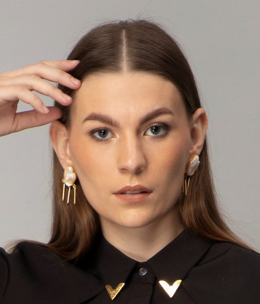 Greek Modern Mop Earrings