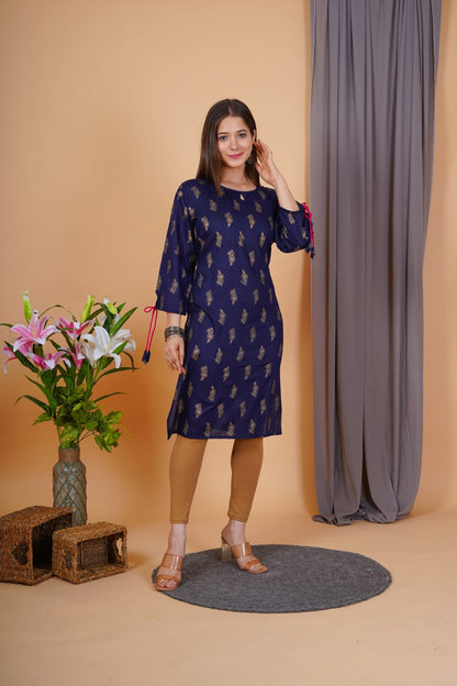 Royal blue Printed Tunic