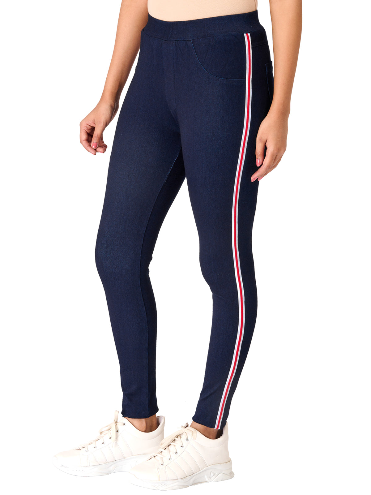 Jeggings - Striped Dark Blue