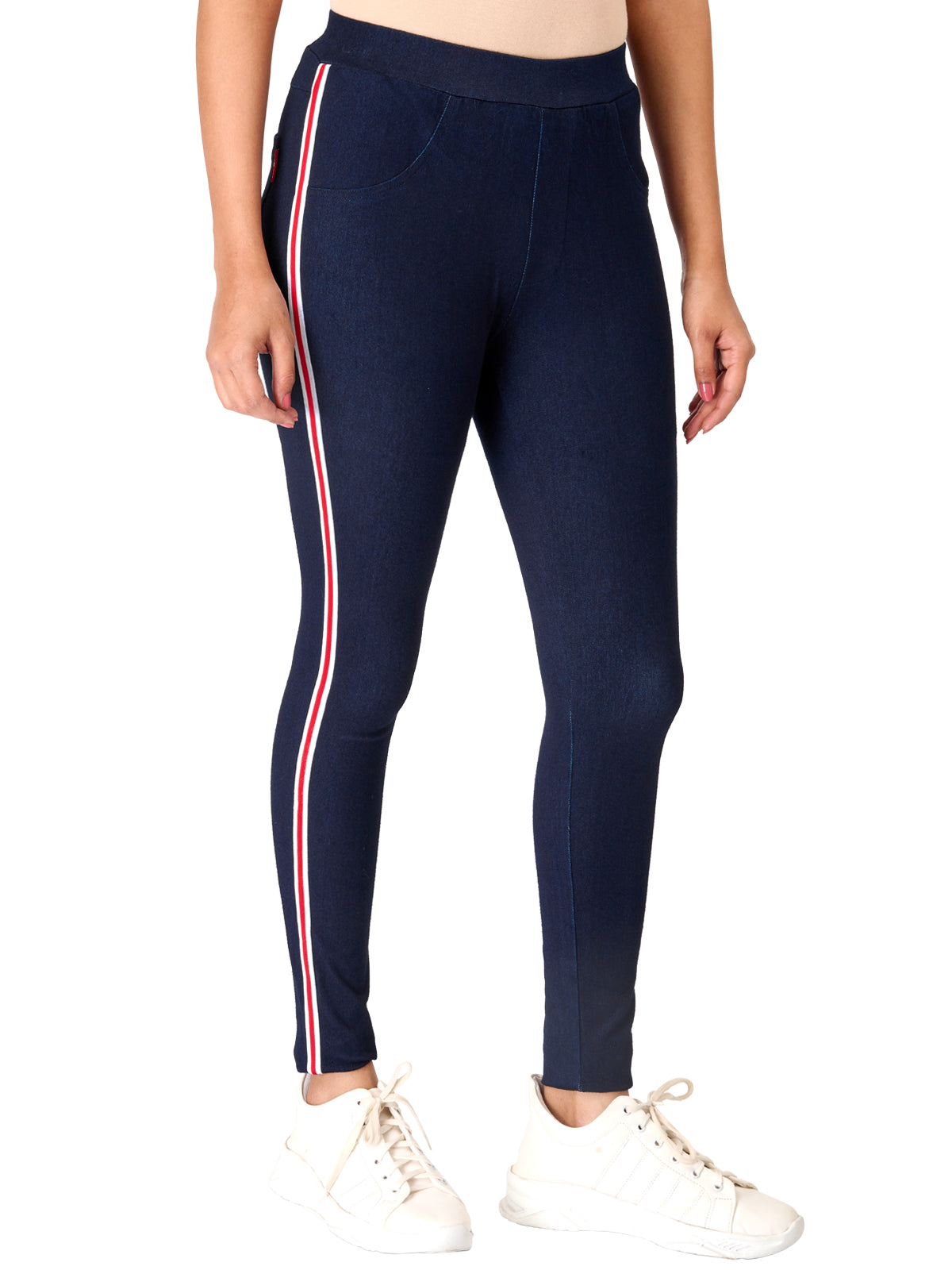 Jeggings - Striped Dark Blue