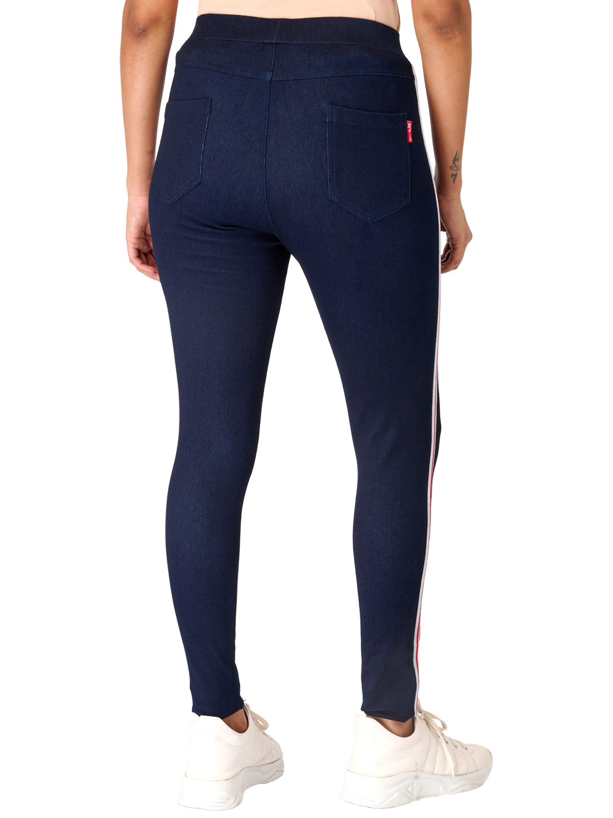 Jeggings - Striped Dark Blue