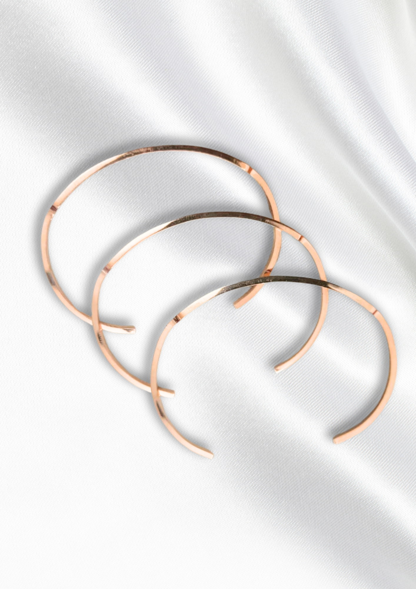 Designer Inspired Rose-Gold Bracelets (Set Of 3)