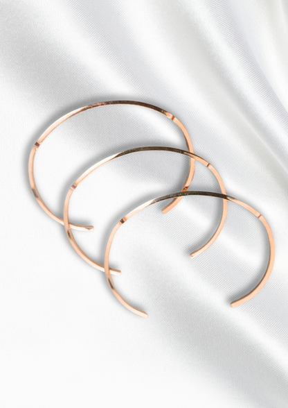 Designer Inspired Rose-Gold Bracelets (Set Of 3)