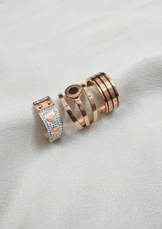 Set of 3 Designer Inspired Rings