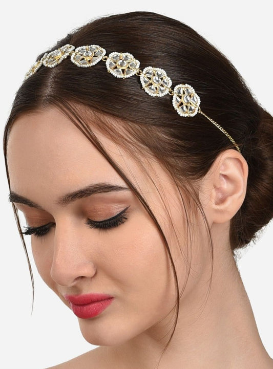 Kundan And Pearl Headband