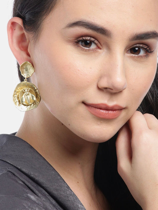 Nature Collection Honey Bee, Gold Plated Earring