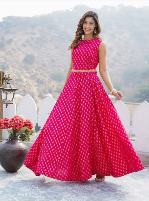 Foil Printed Ready to Wear Lehenga Choli With Dupatta