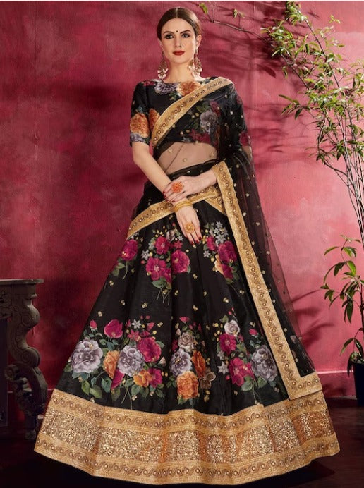 Printed Lehenga & Blouse With Dupatta