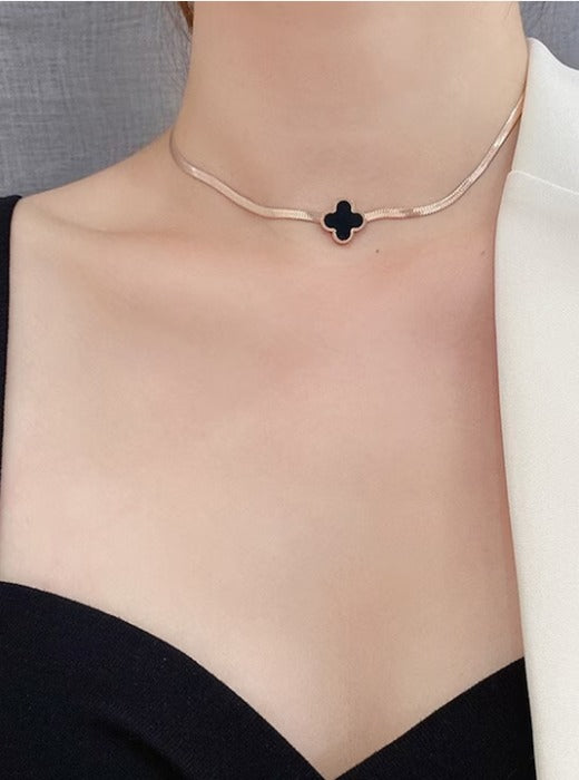 Flower Shape Stainless Steel Necklace