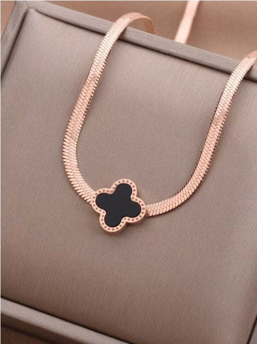 Flower Shape Stainless Steel Necklace