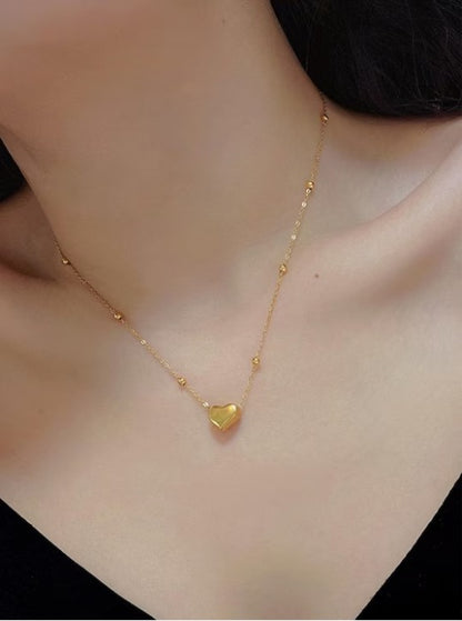 Gold-Plated Heart shaped Necklace