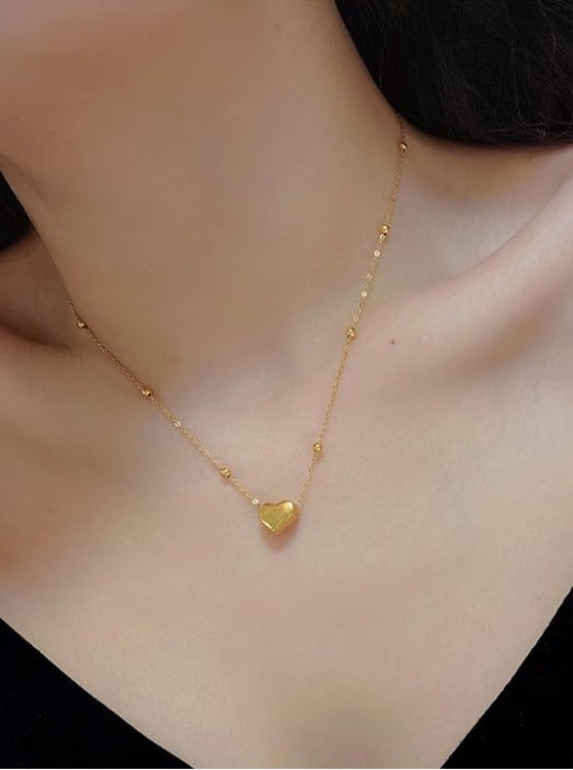 Gold-Plated Heart shaped Necklace