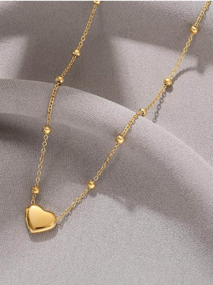 Gold-Plated Heart shaped Necklace