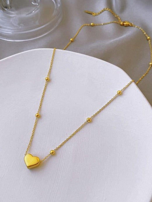 Gold-Plated Heart shaped Necklace
