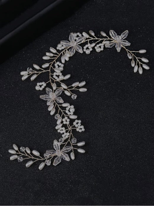 Women White Embellished Tiara