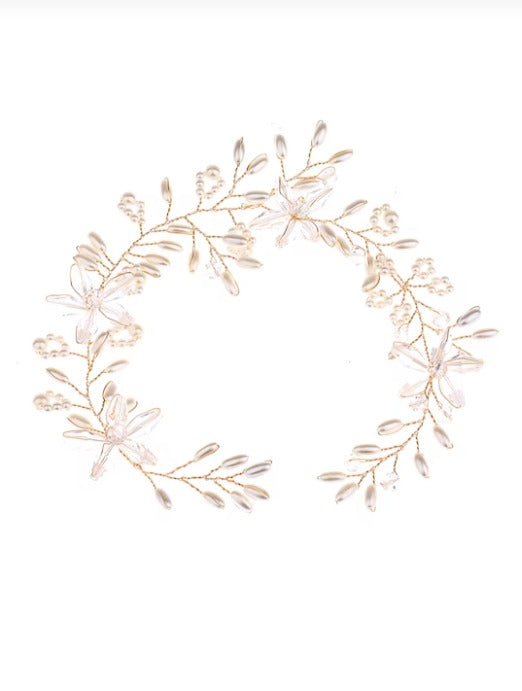 Women White Embellished Tiara