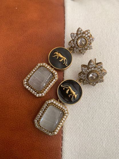 Sabyasachi Inspired Drop Earring (Tiger)