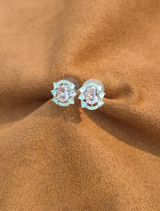 Regal Pink AD Stud Earring