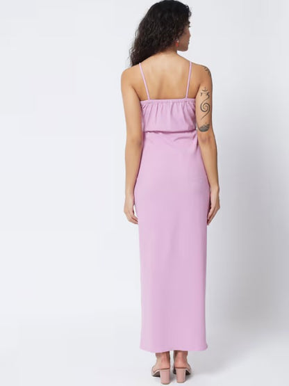 Lilac Split Thigh Dress