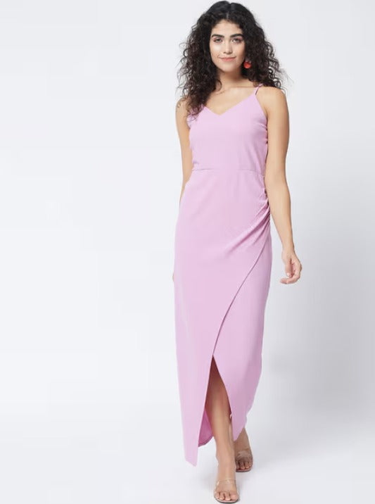 Lilac Split Thigh Dress