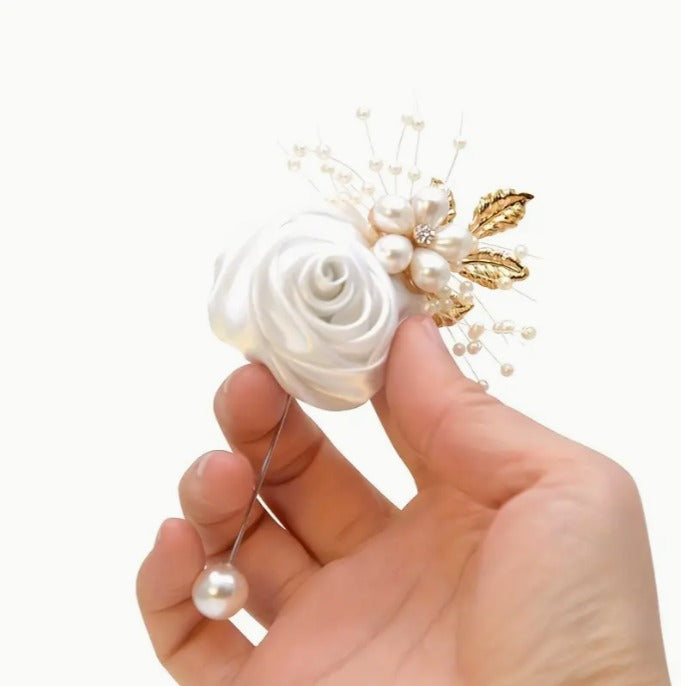 Elegant Rose Brooch for Men's Wrist