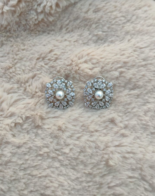 Pearl And Crystal Studs