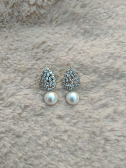 Angel Wing Pearl Drop Earring