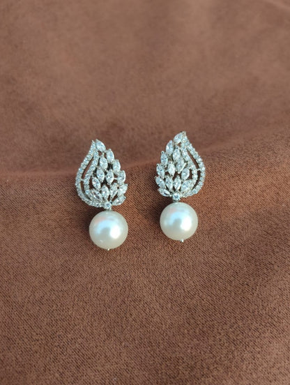 Angel Wing Pearl Drop Earring