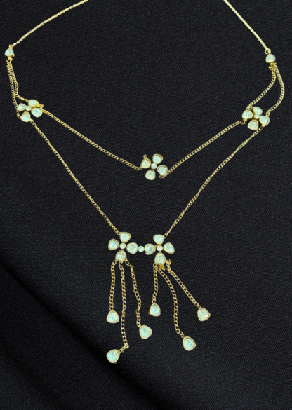 Double Layered Gold & Pearl Set