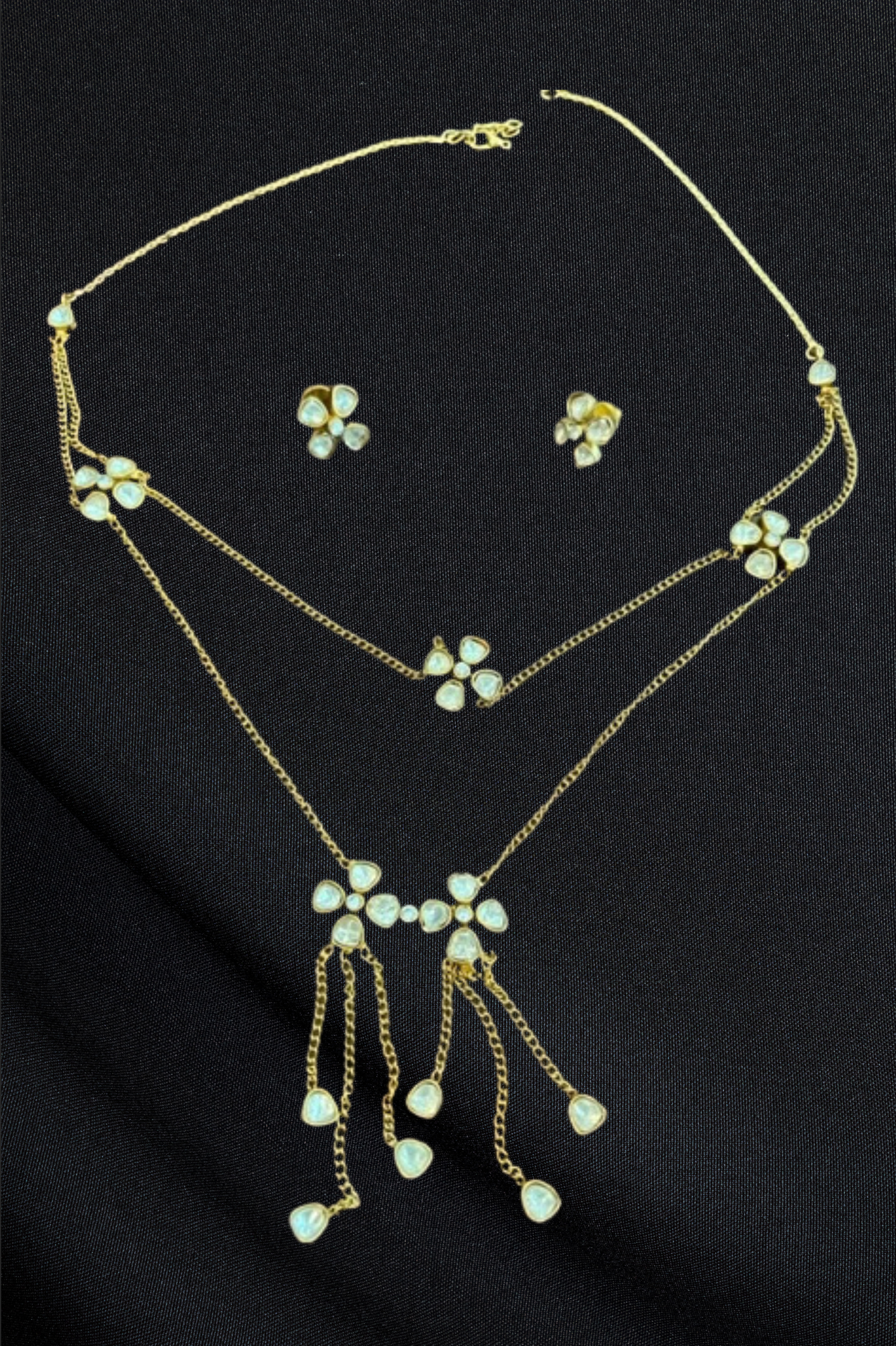 Double Layered Gold & Pearl Set