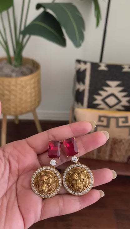 Sabyasachi Inspired Lion Head Drop Earring